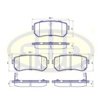 GBP880125 G.U.D. Комплект гальмівних колодок дисковий гальм