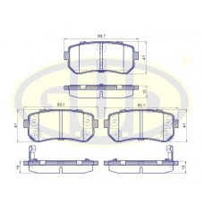 GBP880125 G.U.D. Комплект гальмівних колодок дисковий гальм