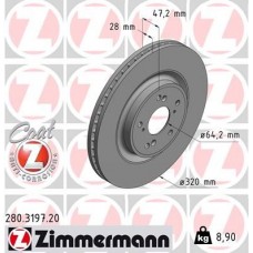 280.3197.20 ZIMMERMANN Гальмівний диск