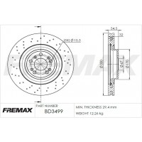 BD-3499 FREMAX Гальмівний диск