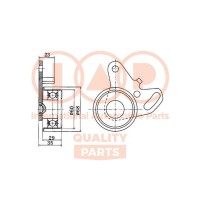 Натяжний ролик ремінь ГРМ IAP QUALITY PARTS 127-12055