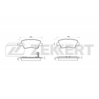 BS-1048 ZEKKERT Комплект гальмівних колодок дисковий гальм