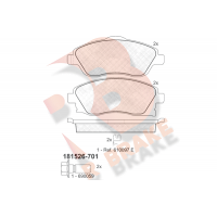 RB1526-701 R BRAKE Комплект гальмівних колодок дисковий гальм