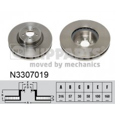 N3307019 NIPPARTS Гальмівний диск