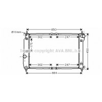 DW2067 AVA QUALITY COOLING Радіатор охолодження двигуна