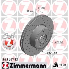 150.3407.52 ZIMMERMANN Гальмівний диск