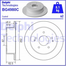 BG4980C DELPHI Гальмівний диск