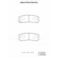 M361I03 NPS Комплект гальмівних колодок дисковий гальм