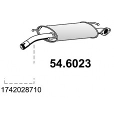 54.6023 ASSO Середній глушник вихлопних газів