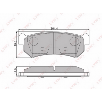 BD-1807 LYNXauto Комплект гальмівних колодок дисковий гальм