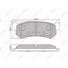 BD-1807 LYNXauto Комплект гальмівних колодок дисковий гальм