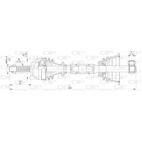 DRS6016.00 OPEN PARTS Привідний вал