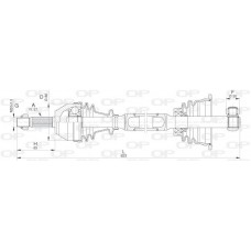 DRS6016.00 OPEN PARTS Привідний вал