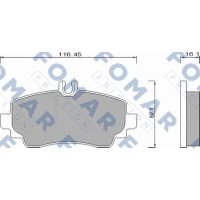 FO 668581 FOMAR Friction Комплект гальмівних колодок дисковий гальм