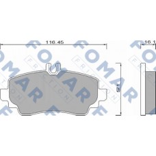 FO 668581 FOMAR Friction Комплект гальмівних колодок дисковий гальм