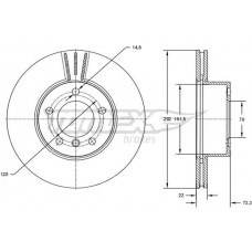 TX 72-95 TOMEX Brakes Гальмівний диск