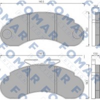 FO 458581 FOMAR Friction Комплект гальмівних колодок дисковий гальм