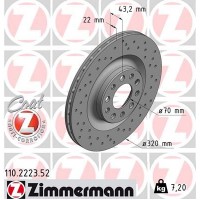 110.2223.52 ZIMMERMANN Гальмівний диск