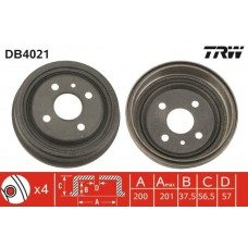 DB4021 TRW Гальмівний барабан