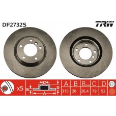DF2732S TRW Гальмівний диск