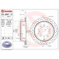 09.A967.1X BREMBO Гальмівний диск