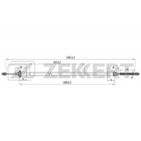BZ-1326 ZEKKERT Тросик, cтояночный тормоз
