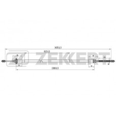 BZ-1326 ZEKKERT Тросик, cтояночный тормоз