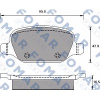 FO 688581 FOMAR Friction Комплект гальмівних колодок дисковий гальм