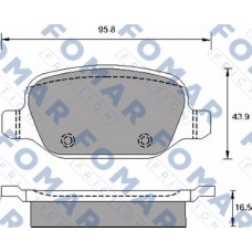 FO 688581 FOMAR Friction Комплект гальмівних колодок дисковий гальм