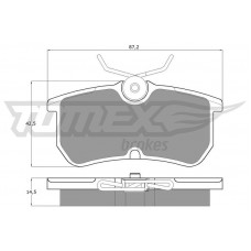 TX 12-18 TOMEX Brakes Комплект гальмівних колодок дисковий гальм
