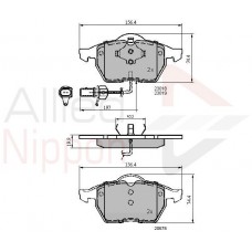 ADB11025 COMLINE Комплект гальмівних колодок дисковий гальм
