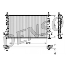 DRM23084 DENSO Радіатор охолодження двигуна