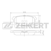 BS-1995 ZEKKERT Комплект гальмівних колодок дисковий гальм