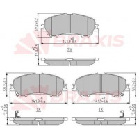 AA0617 BRAXIS Комплект гальмівних колодок дисковий гальм