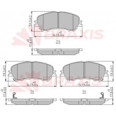 AA0617 BRAXIS Комплект гальмівних колодок дисковий гальм