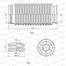 DCK5095.04 OPEN PARTS Пилозахисний комплект амортизатор