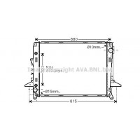 AU2197 AVA QUALITY COOLING Радіатор охолодження двигуна