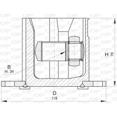 CVJ5832.20 OPEN PARTS Шарнирный комплект, Привідний вал