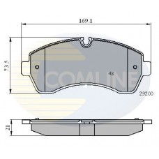 CBP01569 COMLINE Комплект гальмівних колодок дисковий гальм