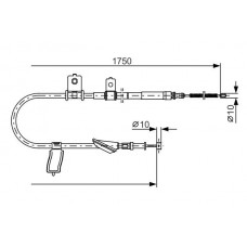 1 987 482 351 BOSCH Тросик, cтояночный тормоз
