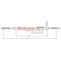 10.9442 METZGER Тросик, cтояночный тормоз