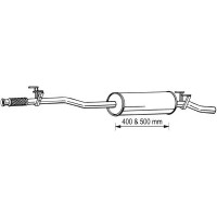 291-069 BOSAL Середній глушник вихлопних газів
