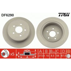 DF6290 TRW Гальмівний диск