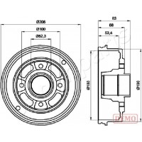 TA-0707C JAPANPARTS Гальмівний барабан