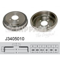 J3405010 NIPPARTS Гальмівний барабан
