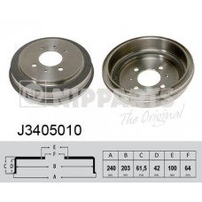 J3405010 NIPPARTS Гальмівний барабан