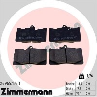 24965.175.1 ZIMMERMANN Комплект гальмівних колодок дисковий гальм
