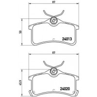 P 83 084 BREMBO Комплект гальмівних колодок дисковий гальм