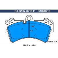 B1.G102-0710.2 GALFER Комплект гальмівних колодок дисковий гальм