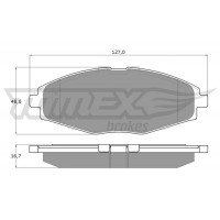 TX 10-80 TOMEX Brakes Комплект гальмівних колодок дисковий гальм